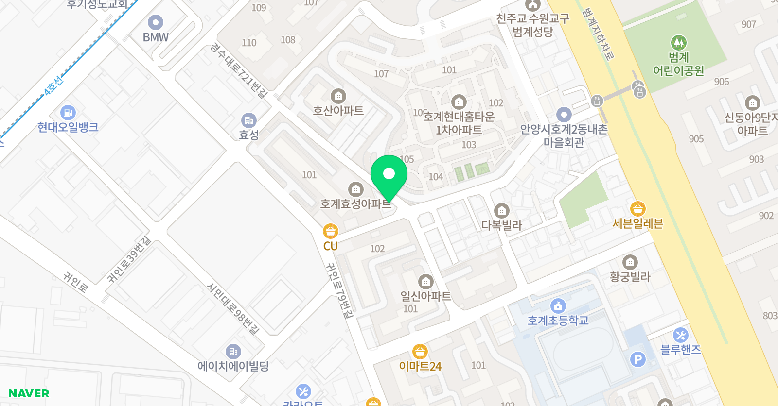 삼성 영어 셀레나 호계으뜸 학원 위치