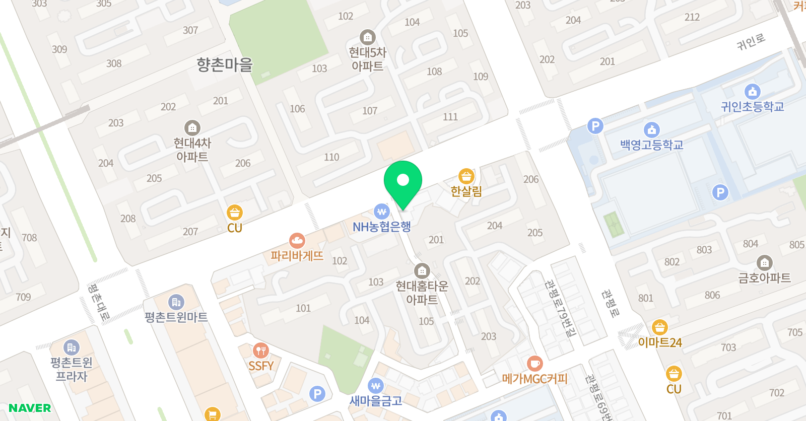 신평촌 스즈키바이올린첼로 현음악학원 위치