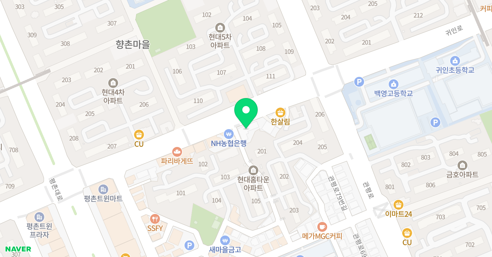 바퀴달린그림책  평촌센터 위치