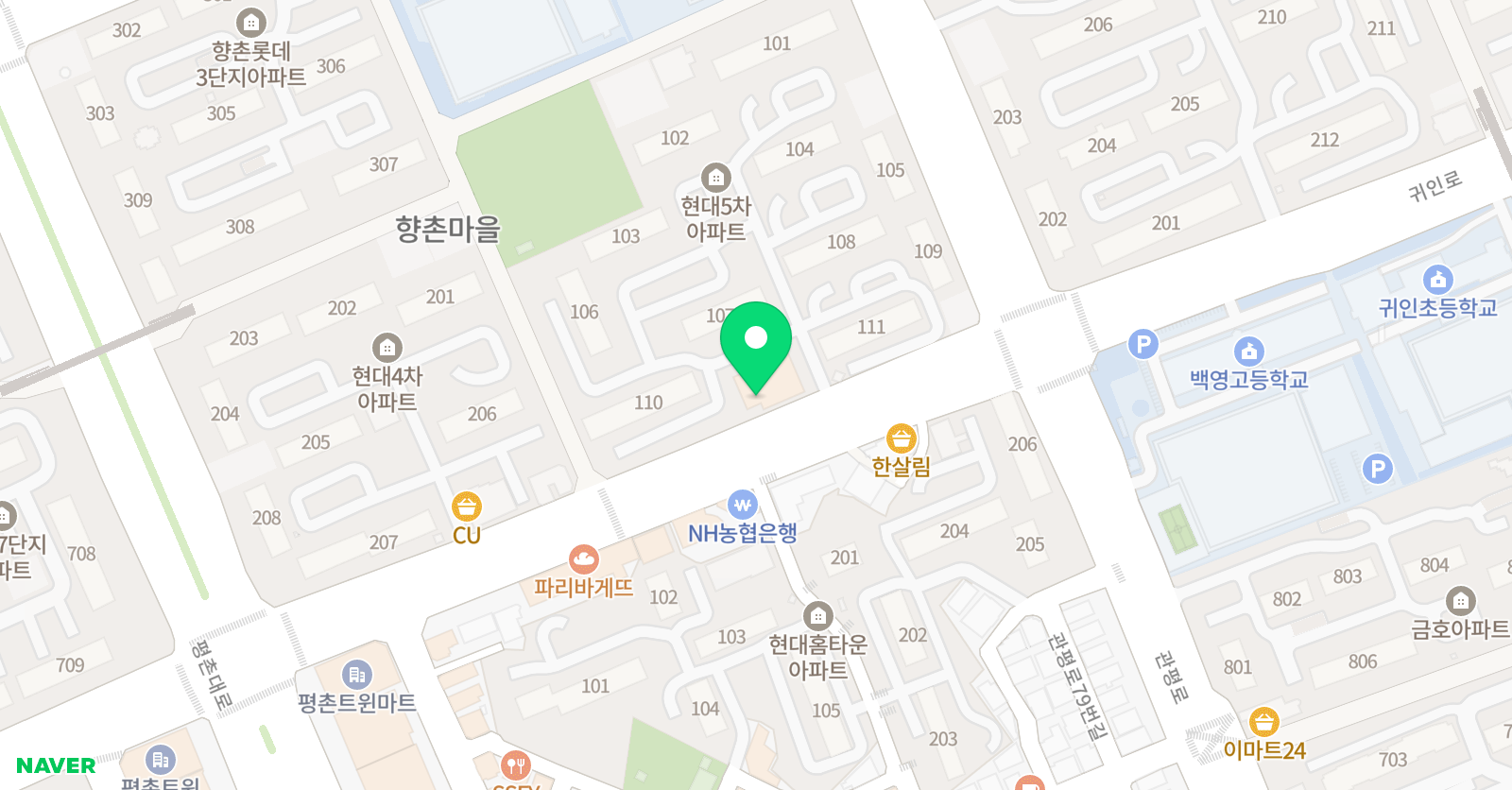 YBM잉글루 스마트해법 수학 평촌제1학습관 위치
