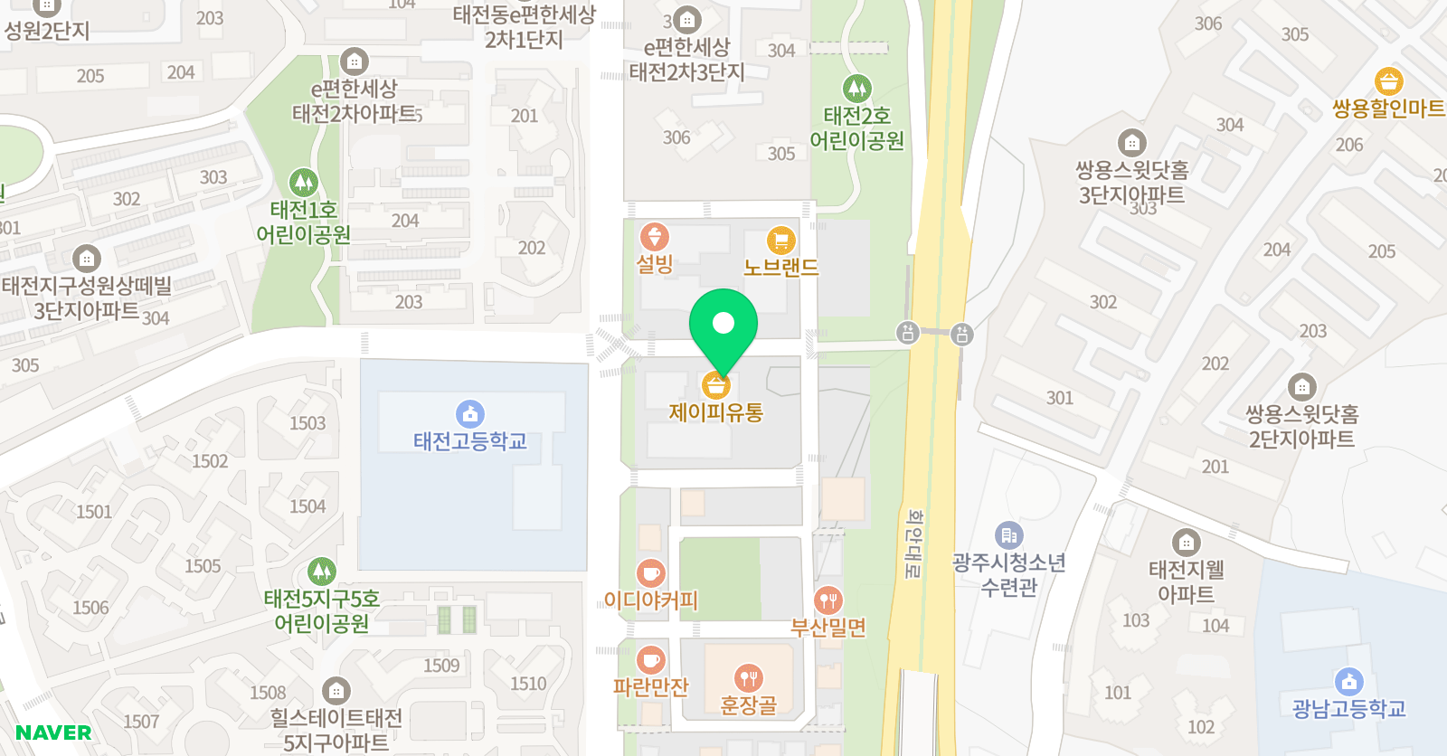 뮤엠 영어 감동학원 위치