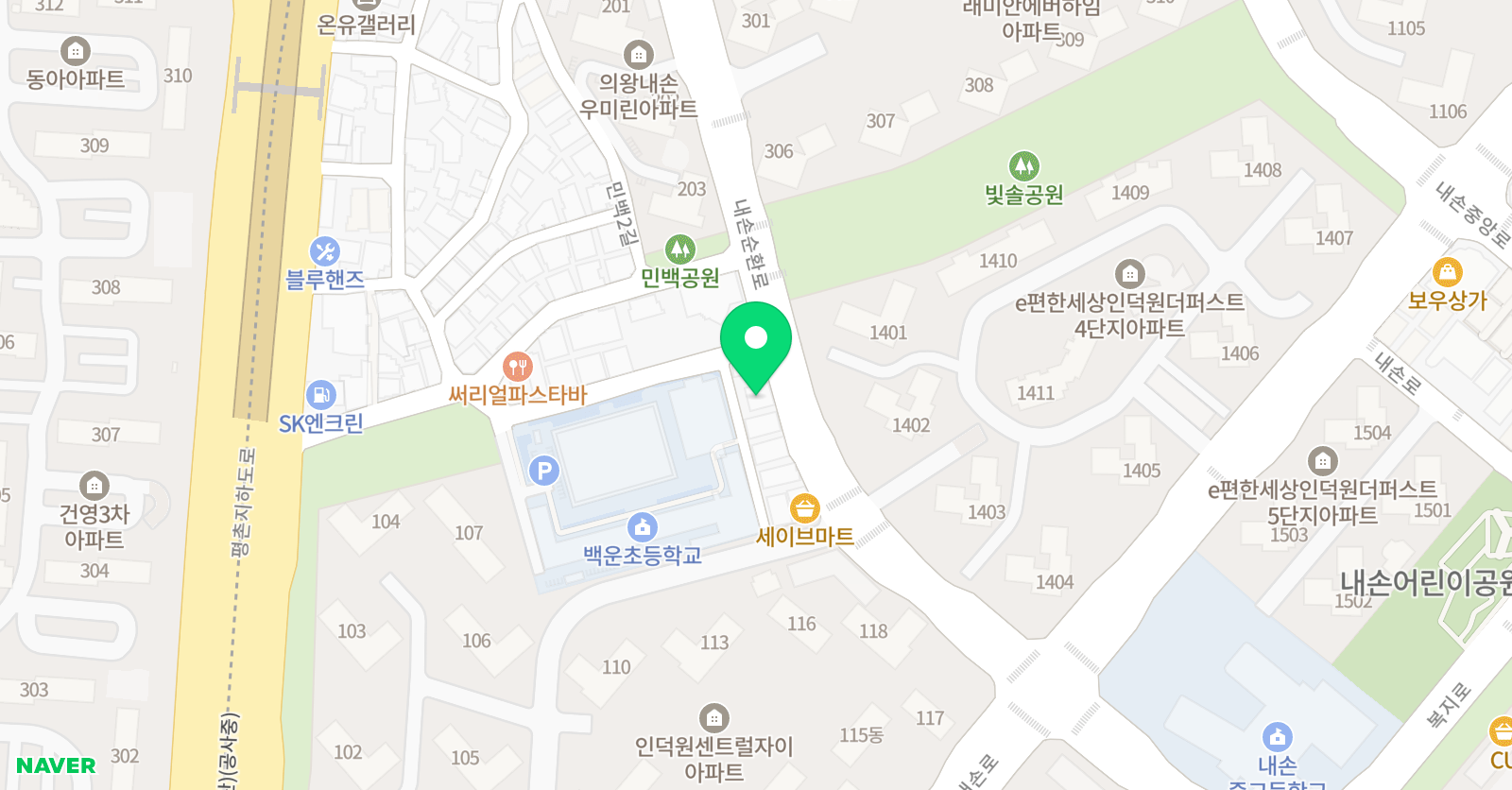 스마트해법 수학 의왕내손백운1호점 위치