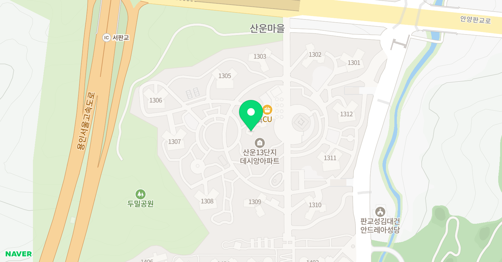 빨간펜 수학의달인 산운태영데시앙점 위치