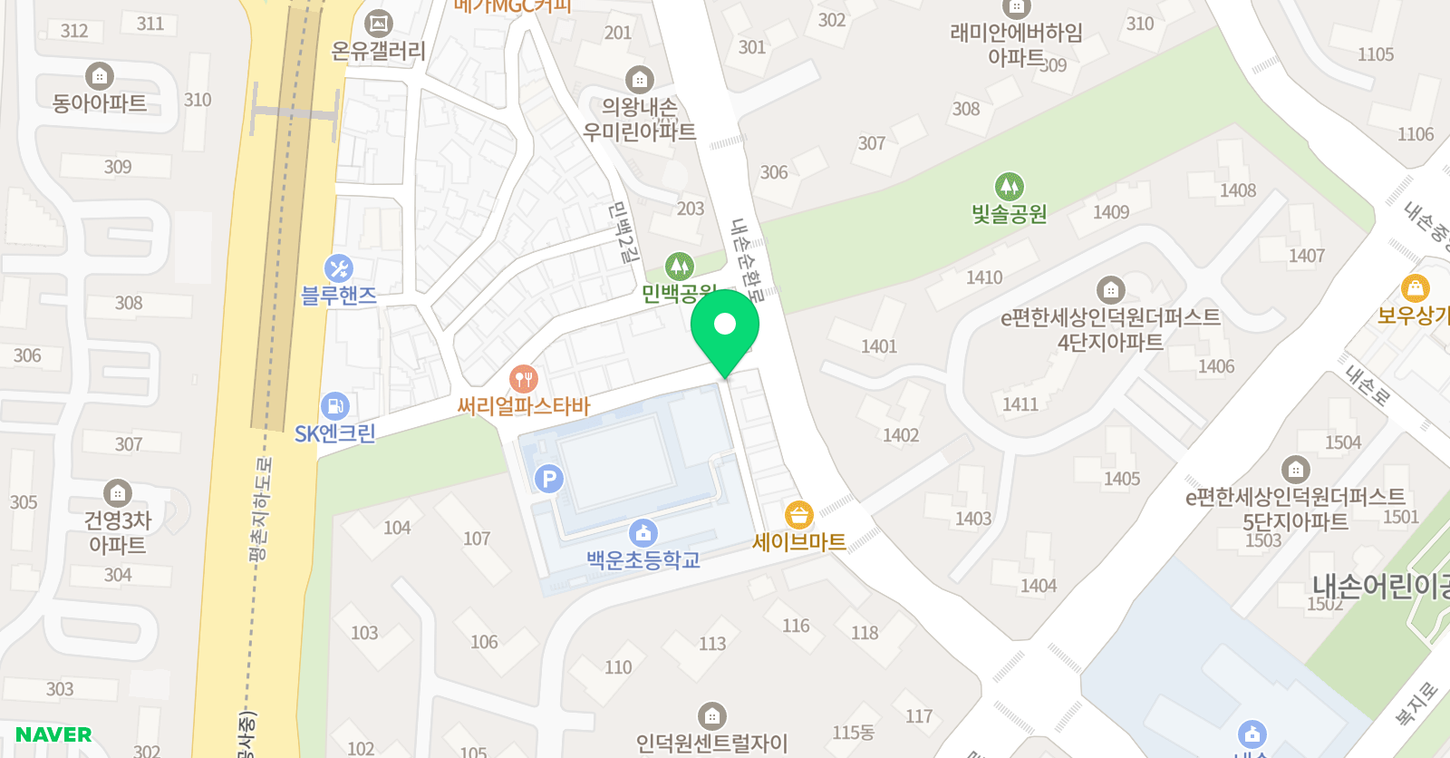 그린아트스콜레 백운 미술교습소 위치