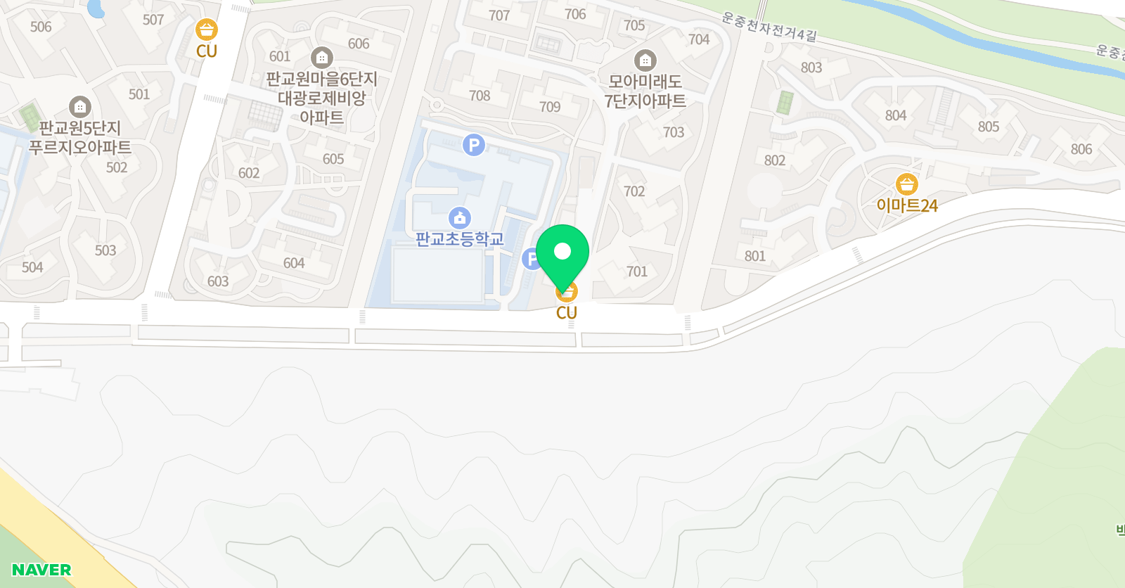 용인대석사웅비 태권도장 위치