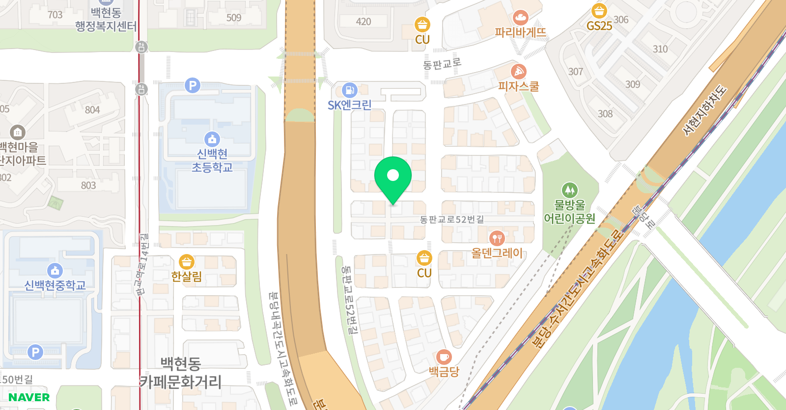 어썸 보컬학원 판교점 위치