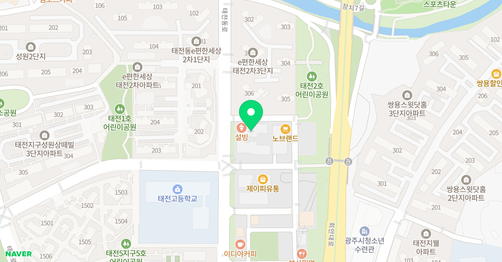 한체대엘리트 태권도 위치