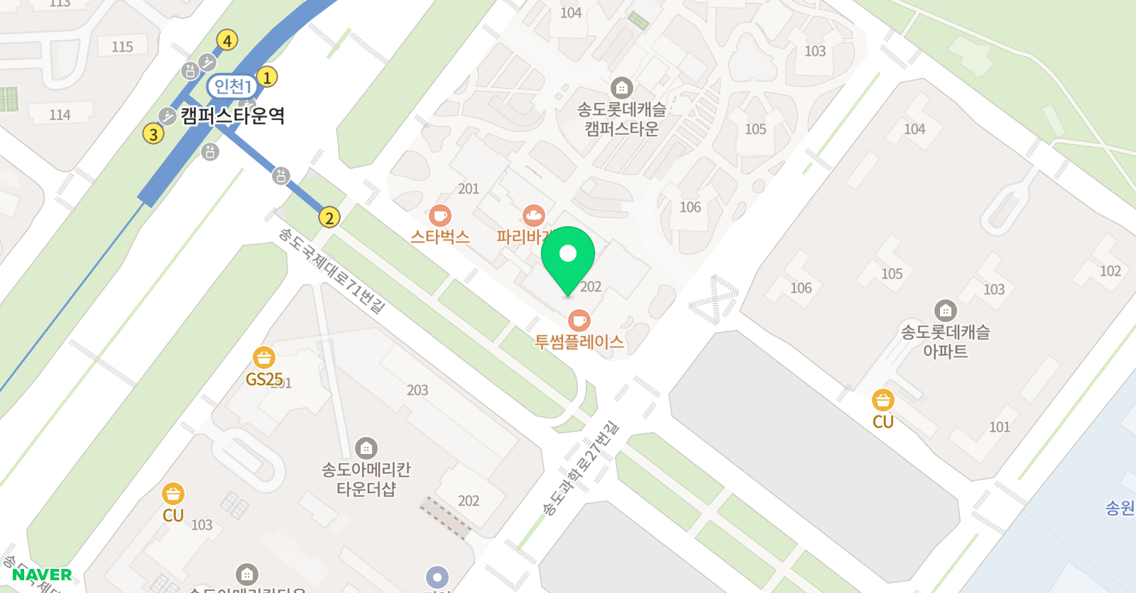 VISTA비스타캠퍼스타운 영어학원 위치