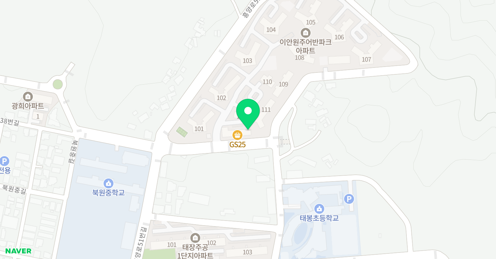 뮤엠 영어 민수학학원 위치