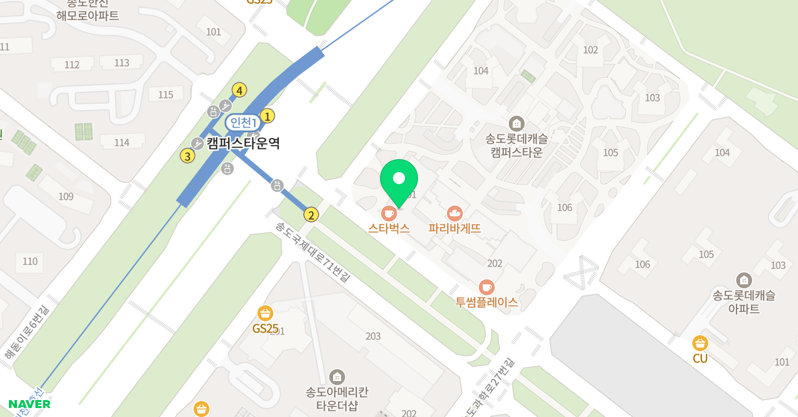 TK 태권도 위치