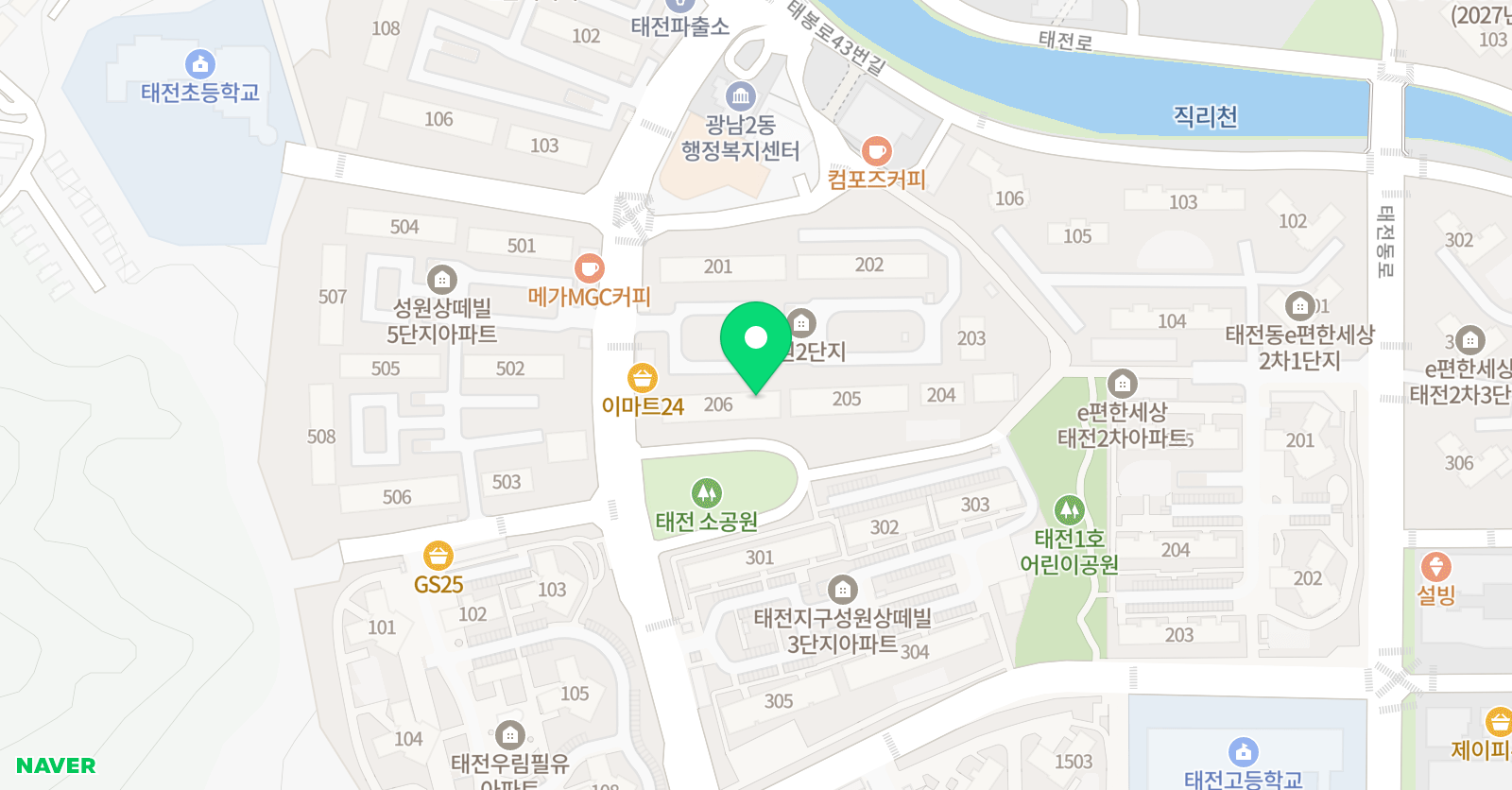 스마트해법 수학 광주태전성원점 위치