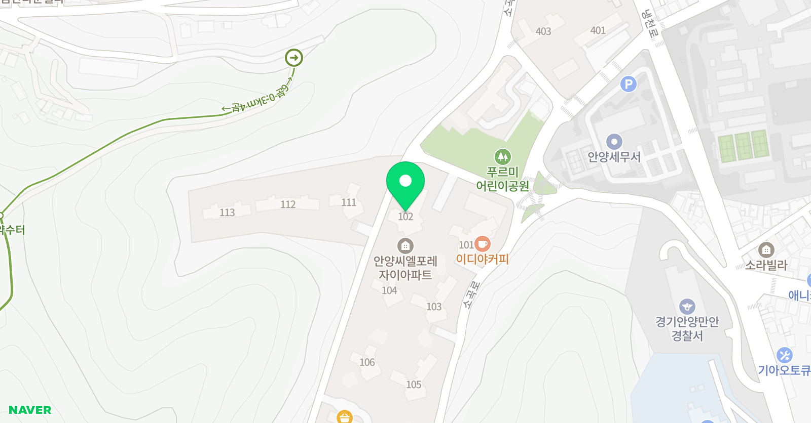 와쌤 과외공부방 안양센터 위치