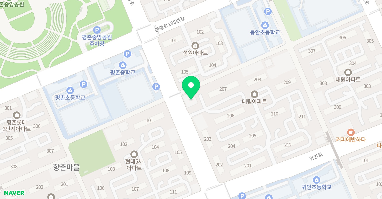 뮤엠 영어 교습소 평촌대림점 위치