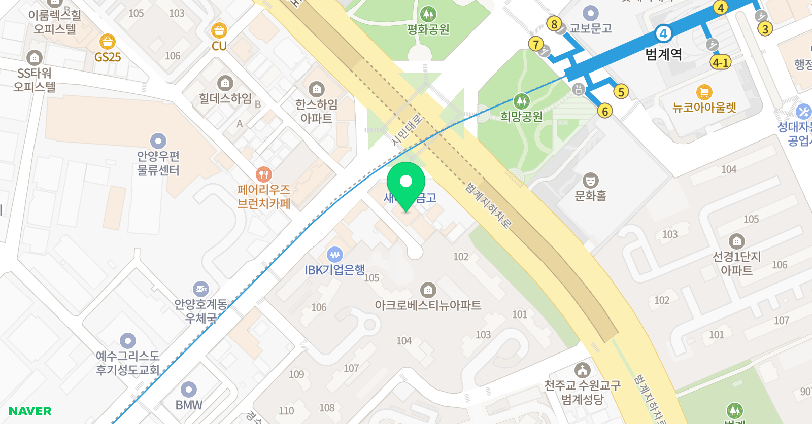 정글M 실용음악학원 위치