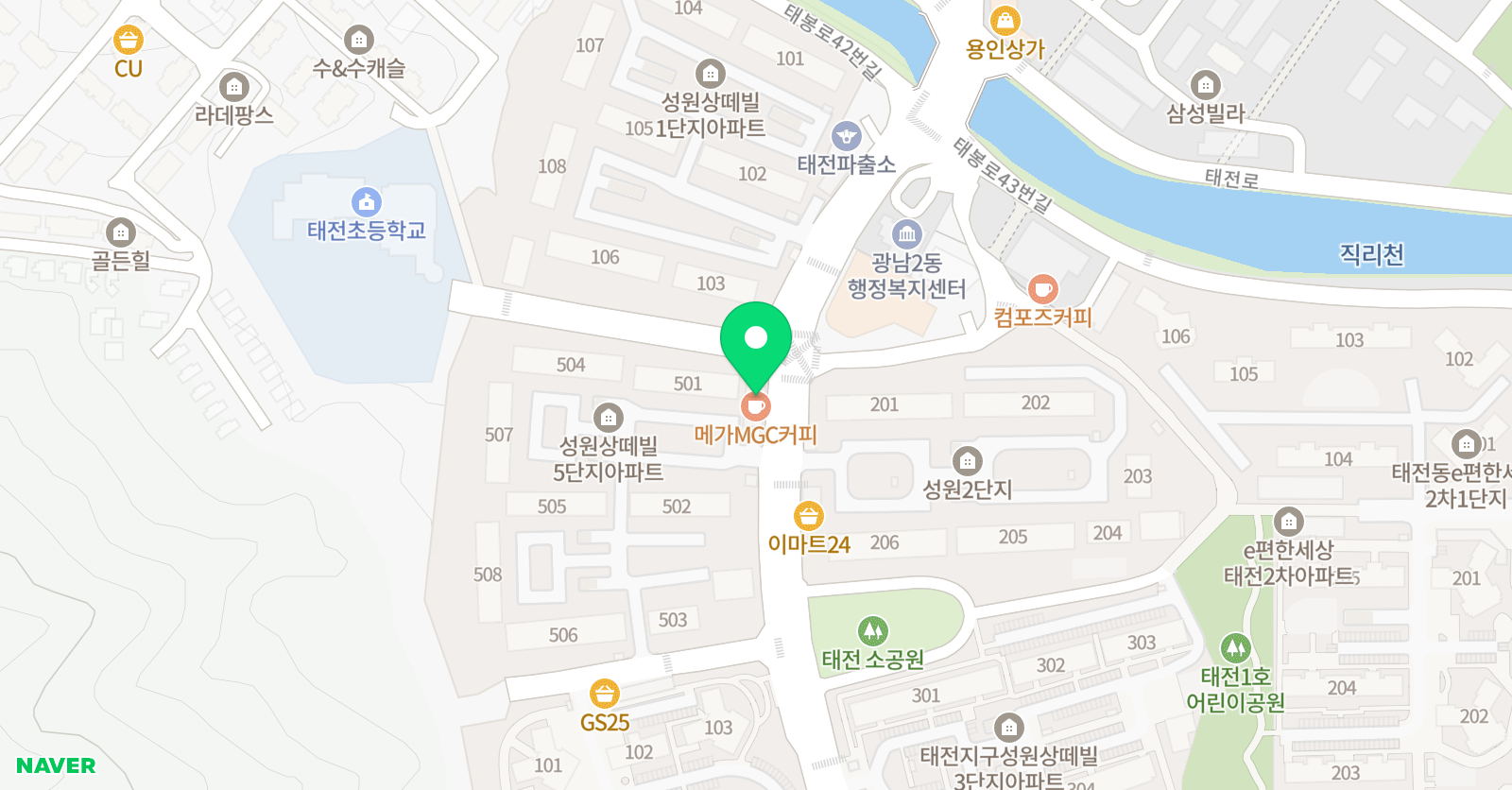 탑클래스 태권도 행복점 위치