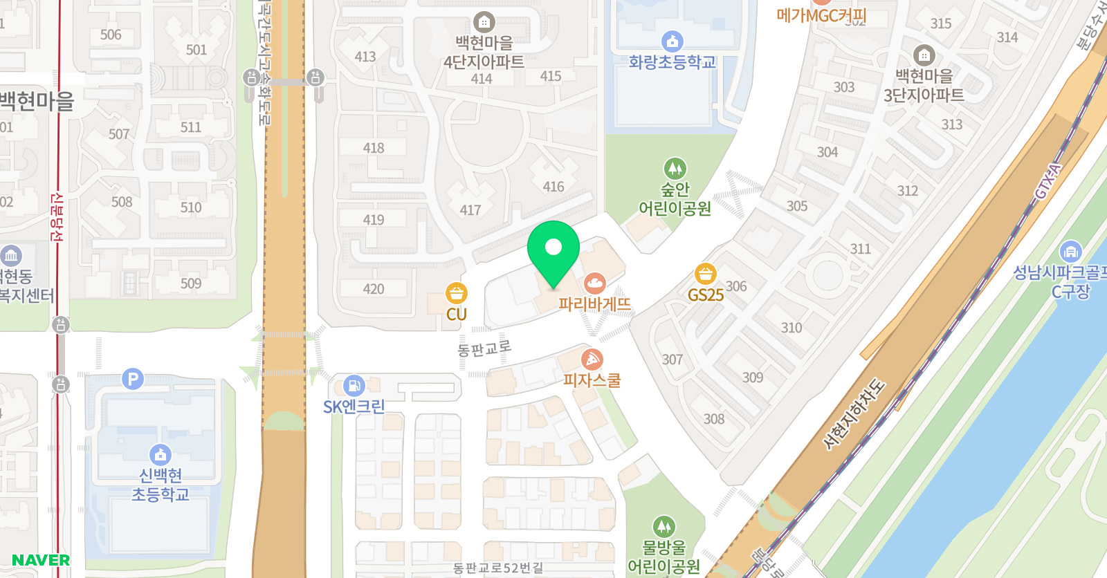 YBM잉글루 분당백현제1 학습관 위치
