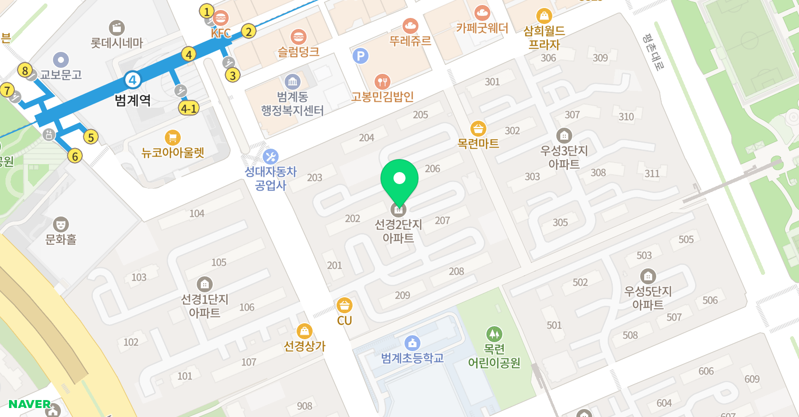 경희진흥 태권도장 위치