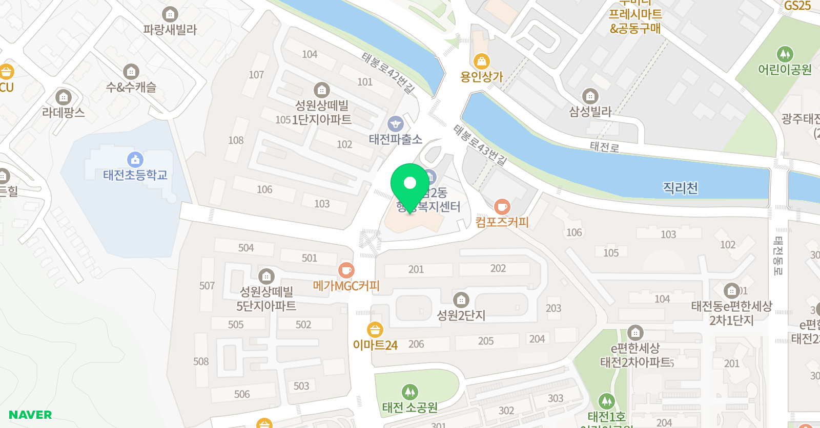 딱강 수학학원 위치