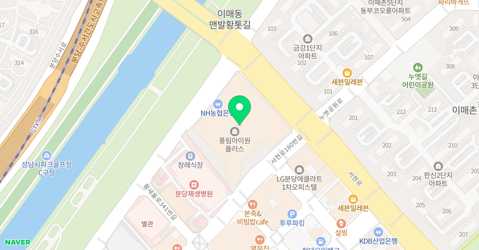 야마하 음악교실 분당서현센터 위치