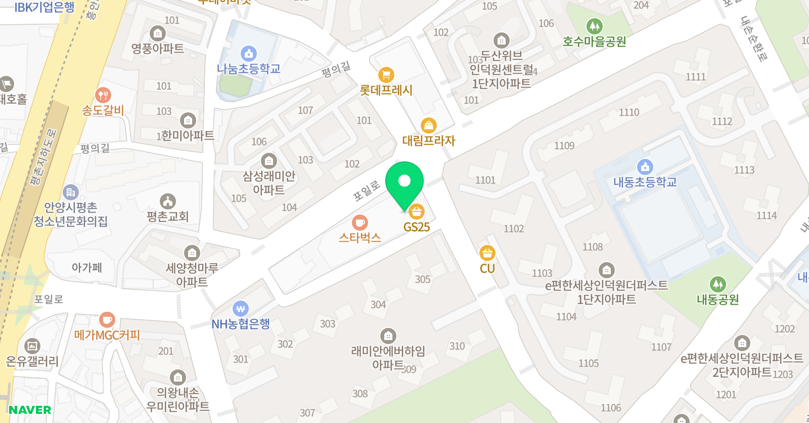 TM 수학 학원 위치