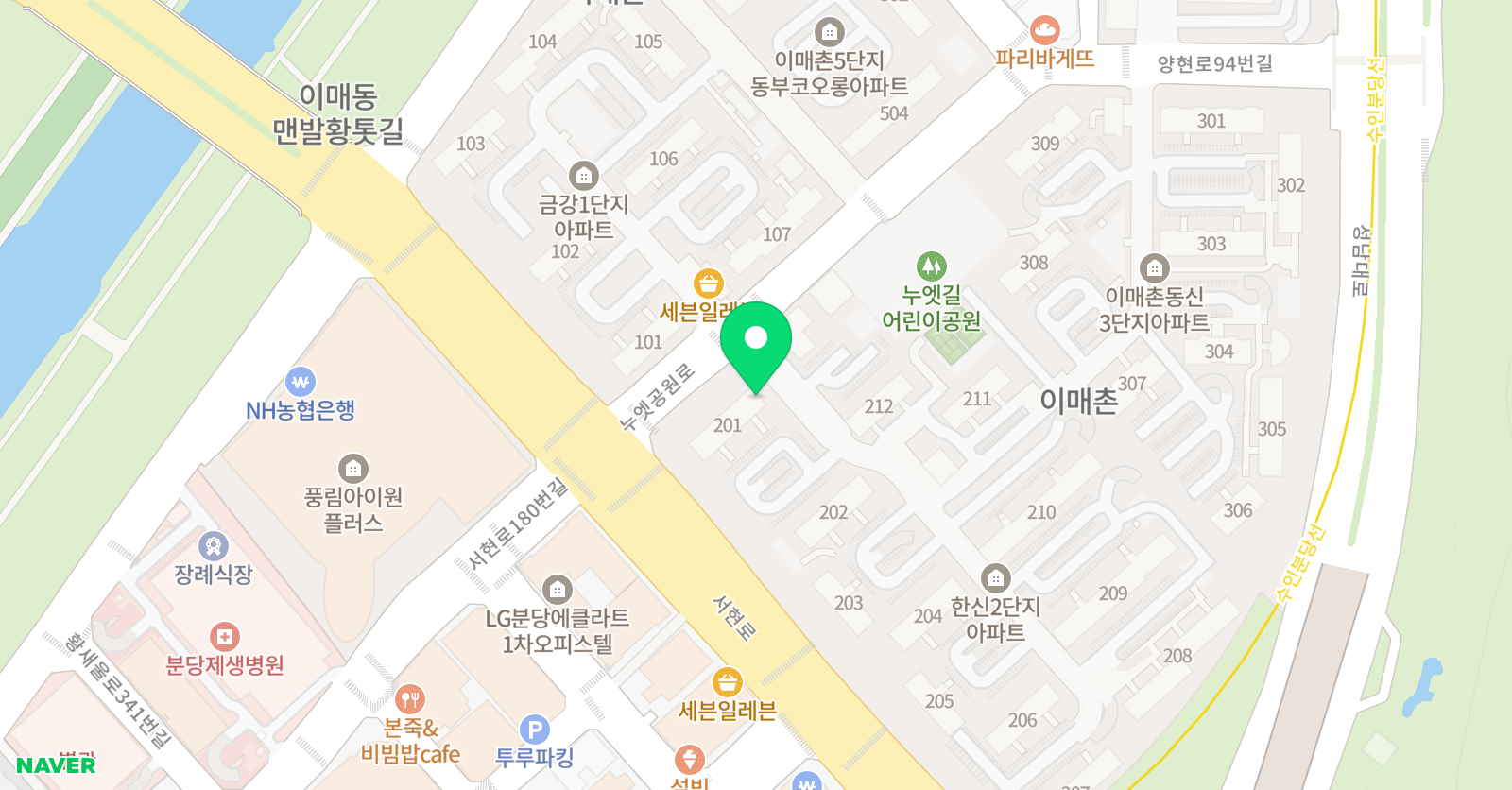 한신뮤직아카데미 학원 위치