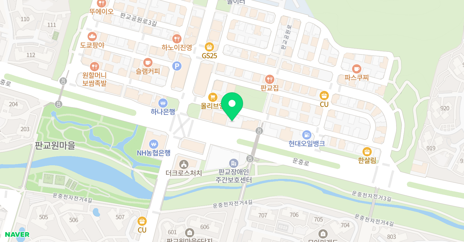 리드인 독서논술 서판교2관판교동점 위치