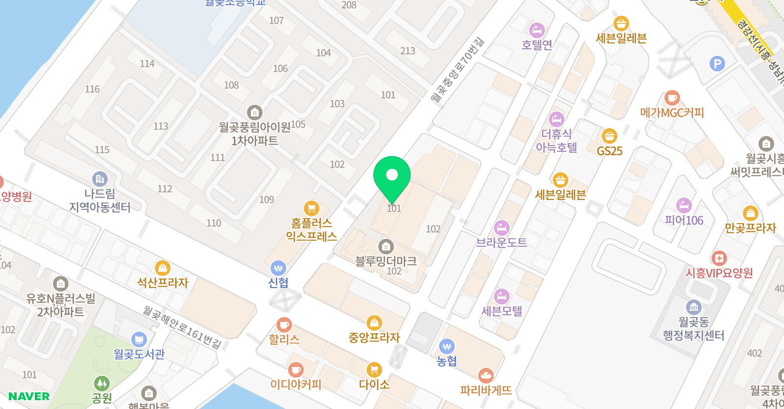 눈높이러닝센터 시흥월곶 학원 위치