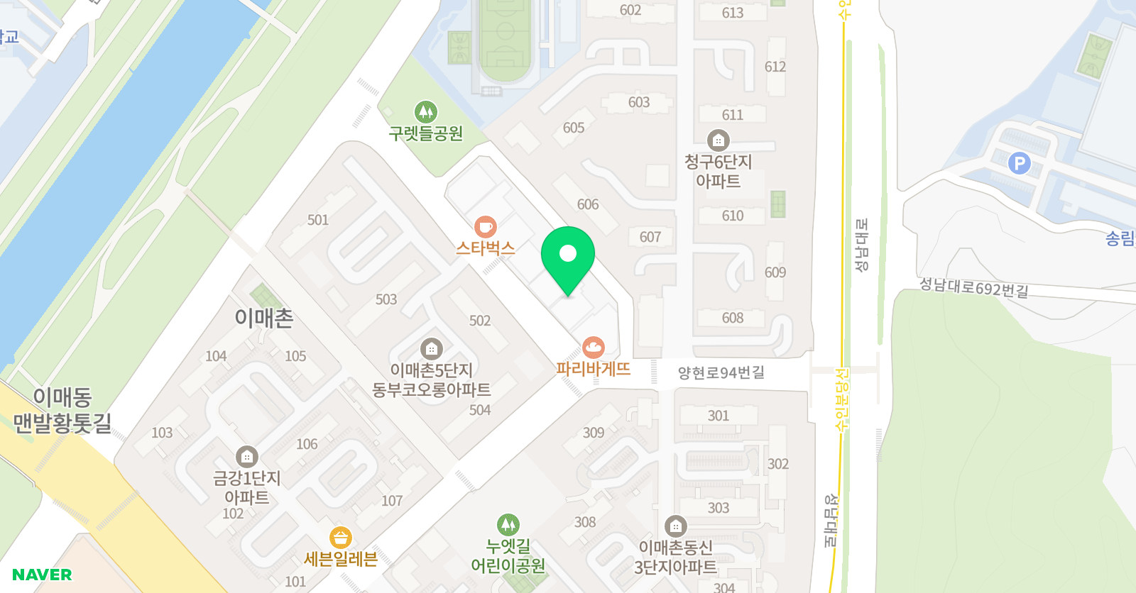 이매 더에이치 조형미술학원 위치