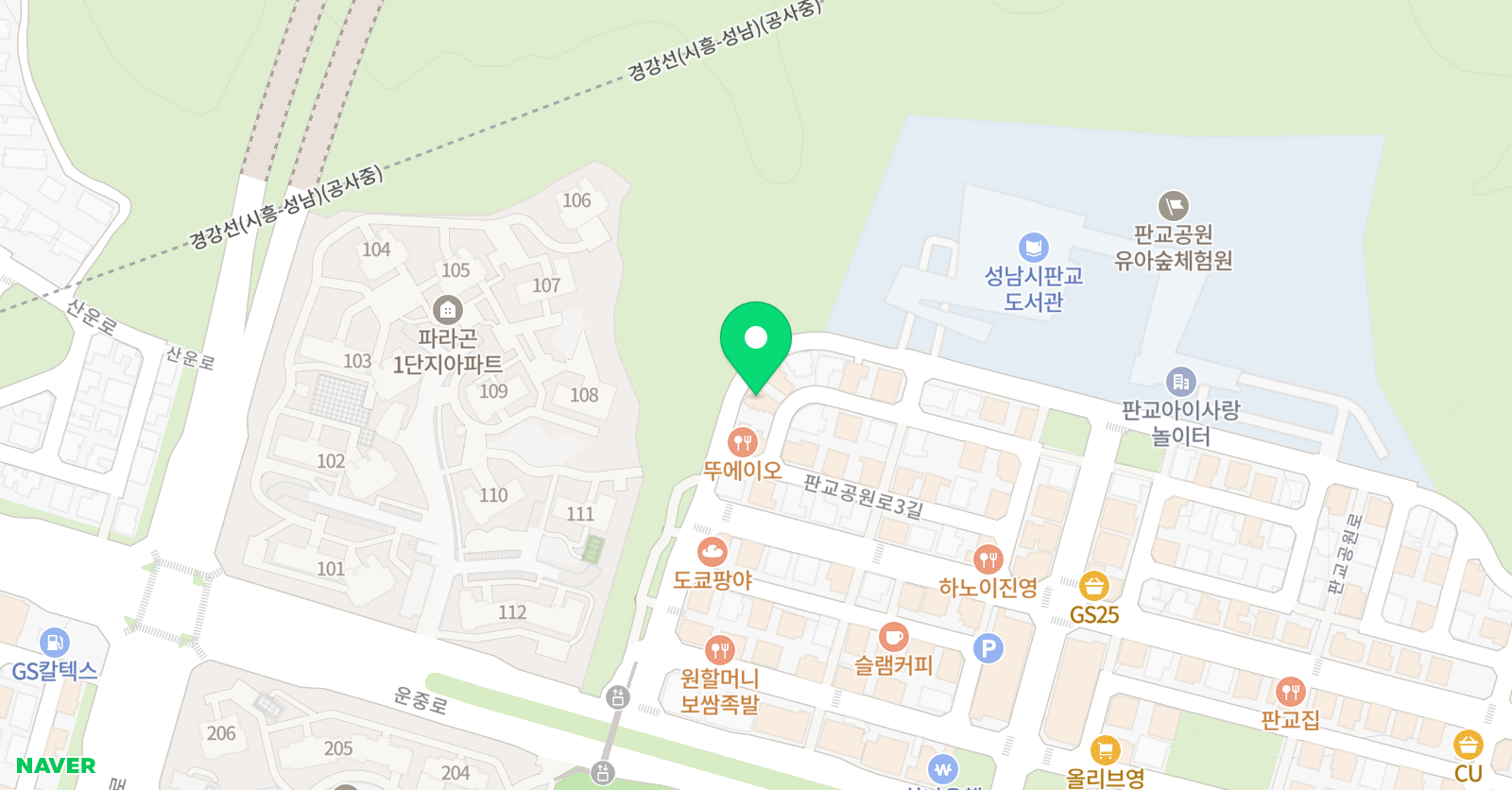 쁘띠뜨망아트스튜디오 미술학원 위치