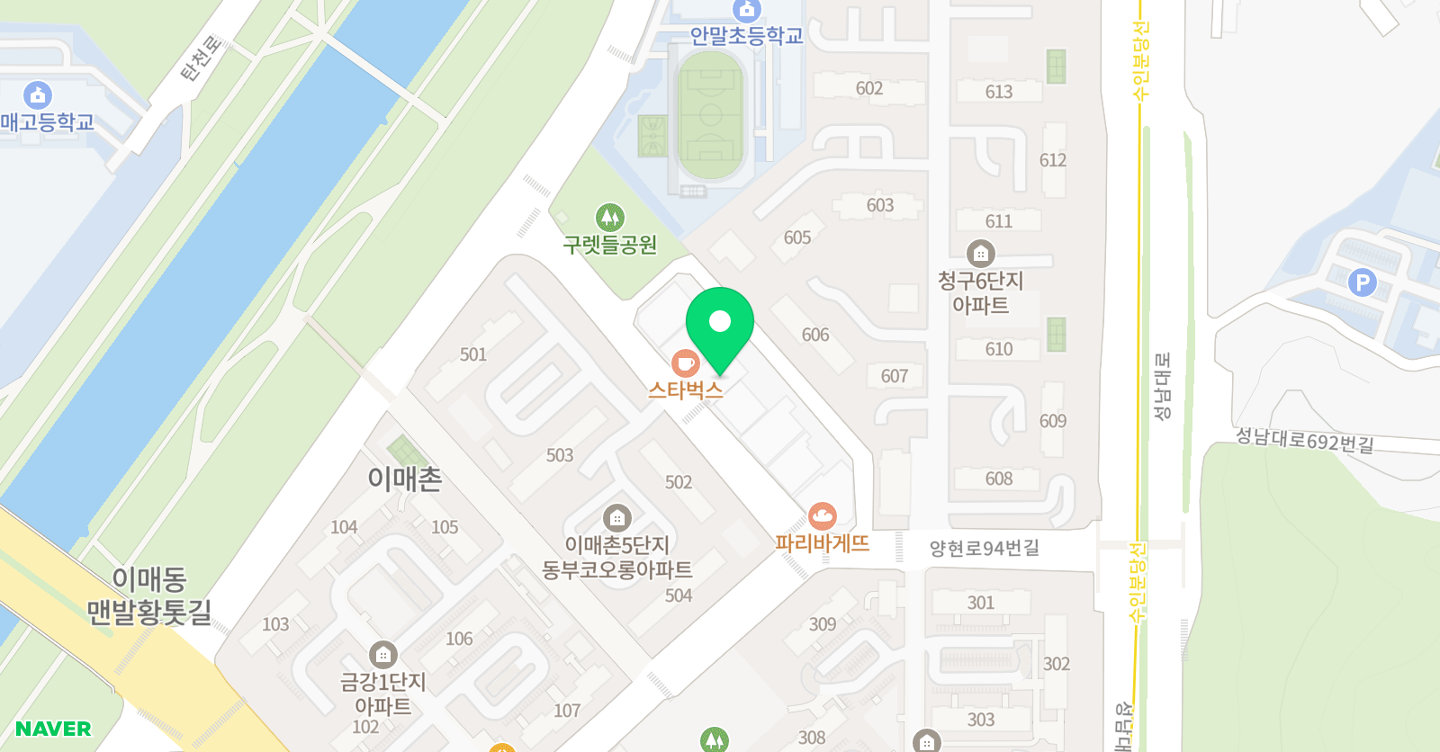 이매경희 태권도장 위치