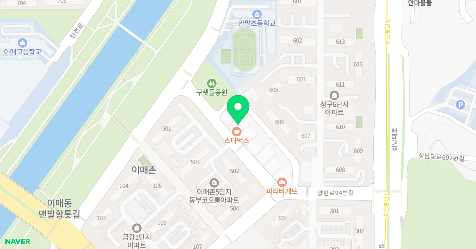 키튼코리아 학원 이매점 위치