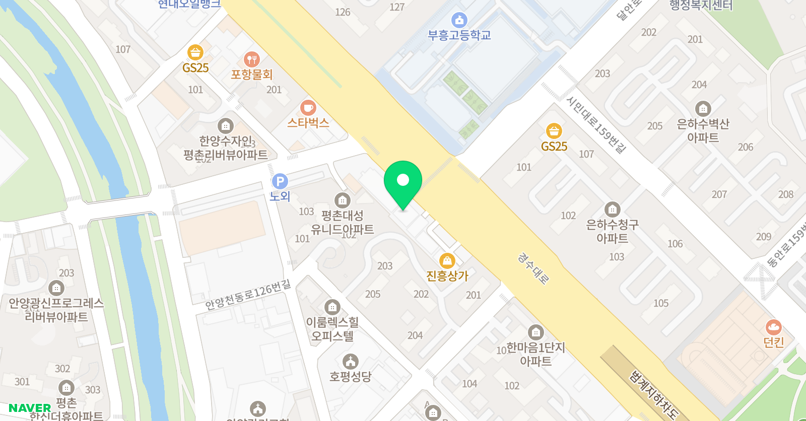 유일우리 학원 위치