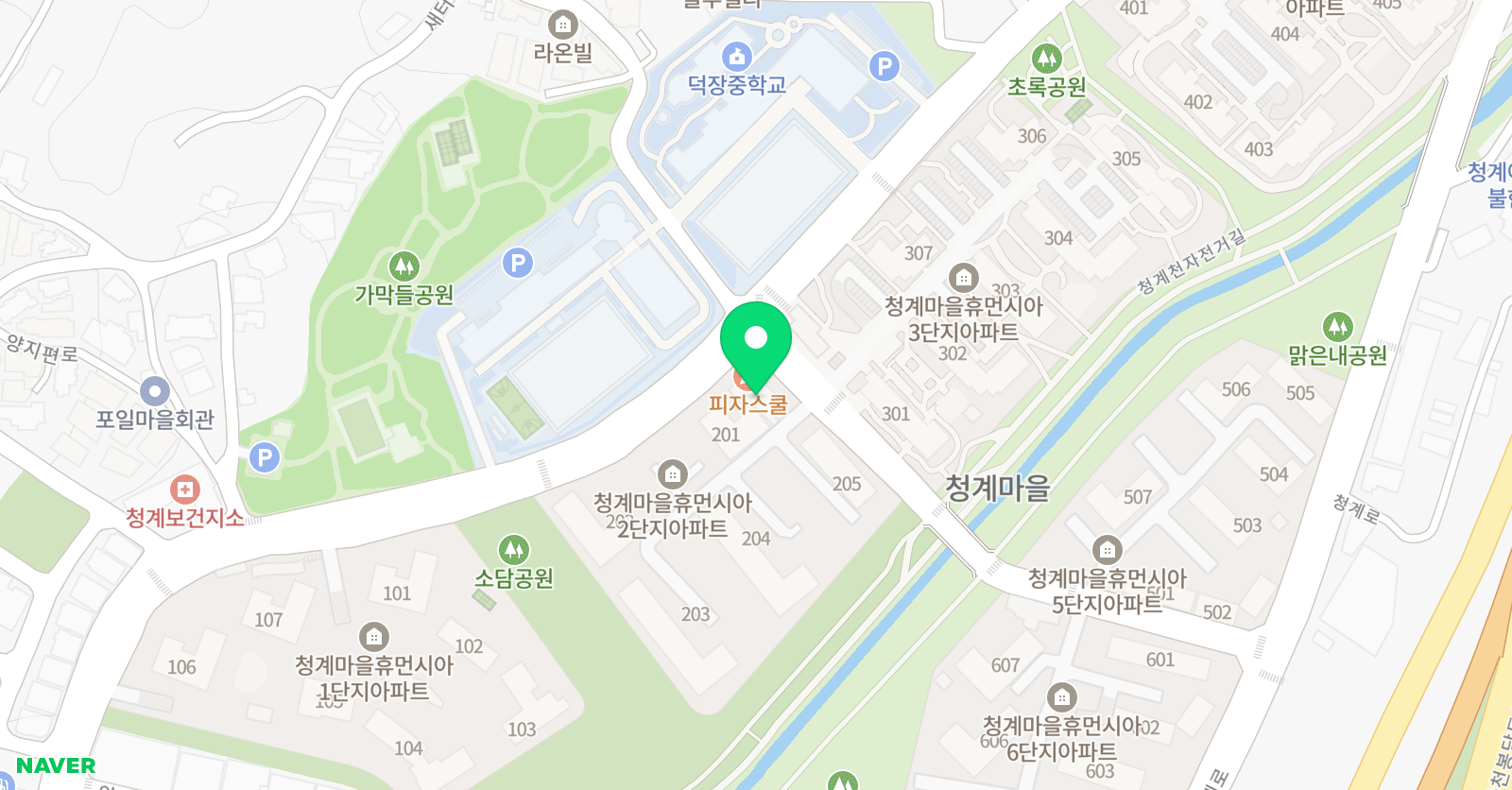 뮤엠 영어 의왕청계캠퍼스 영어 위치