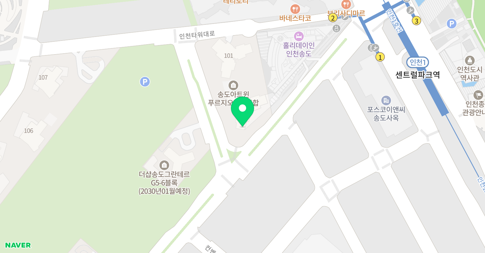 스마트해법 수학 셀파 수학 송도아트윈푸르지오점 위치