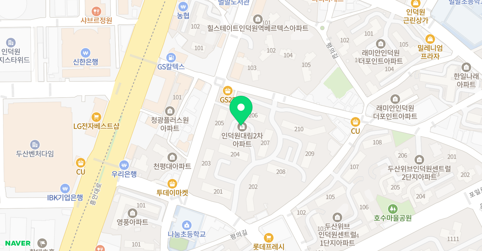 아소비 평촌 엘프라우드2단지점 위치
