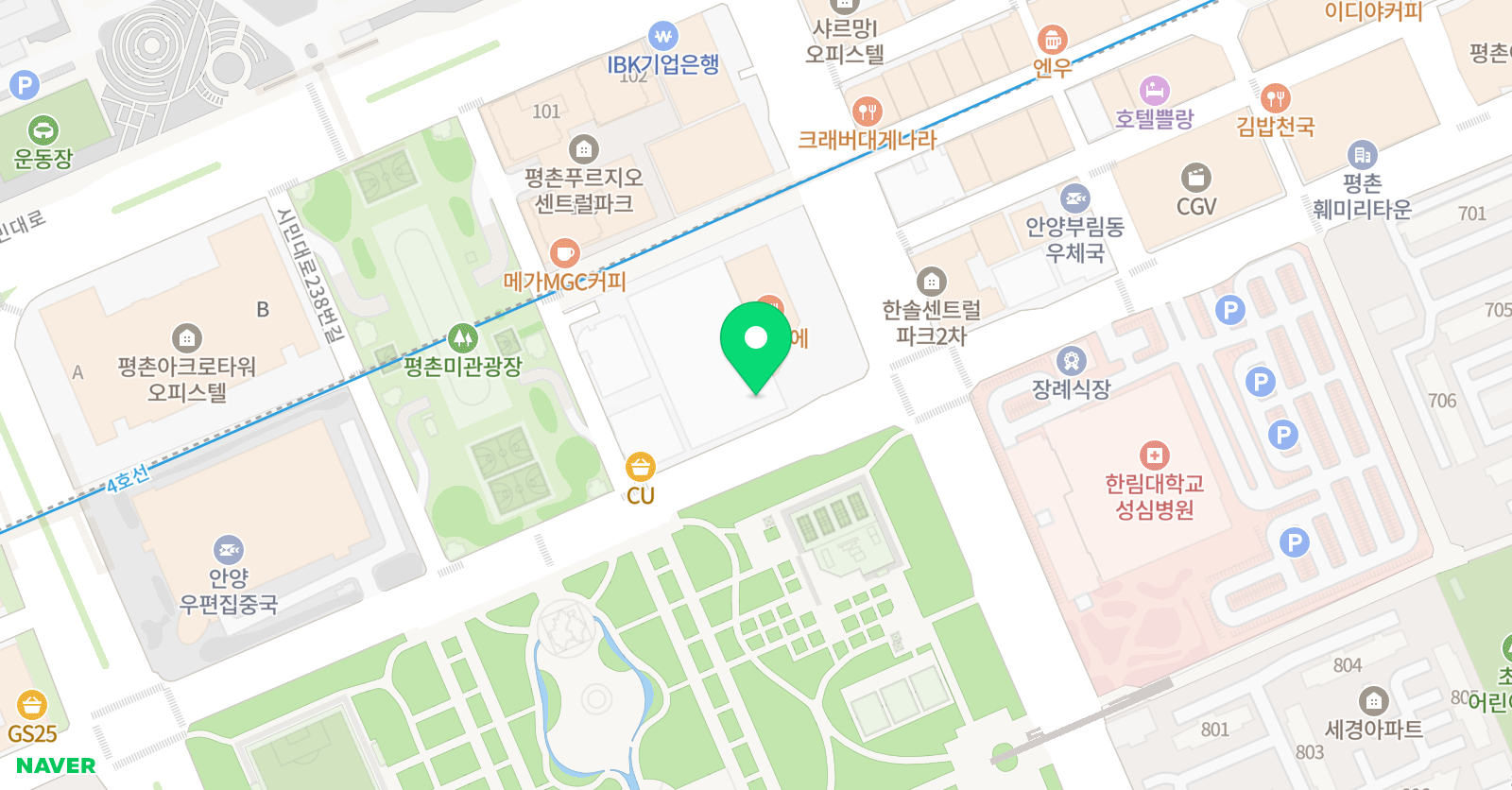 CL 어학원 평촌캠퍼스 위치