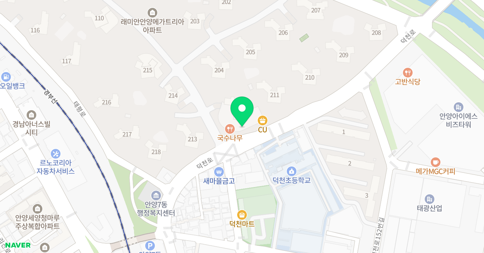 뮤엠 영어 덕천래미안 영어교습소 위치