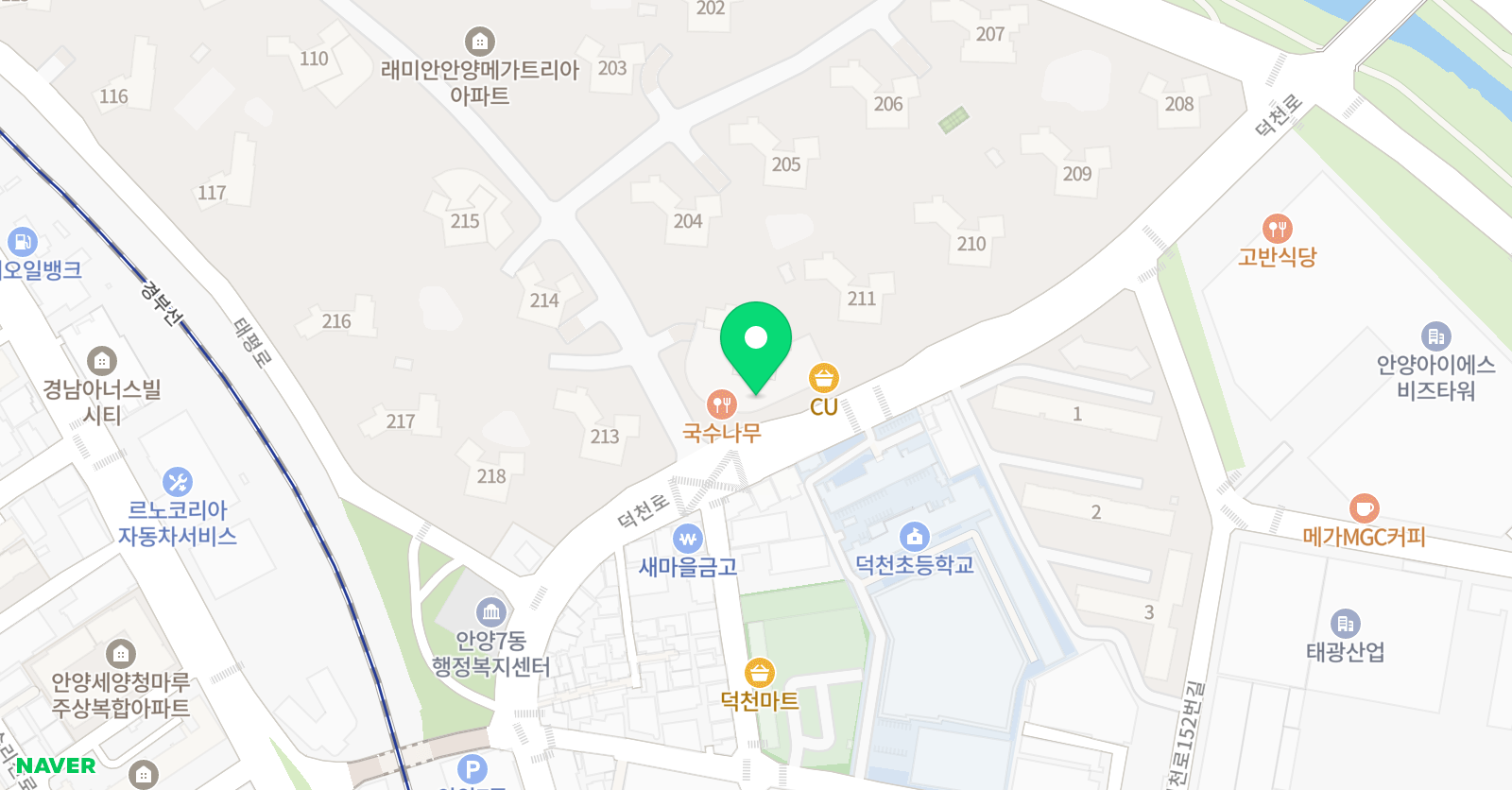 덕천한우리 독서논술교습소 위치