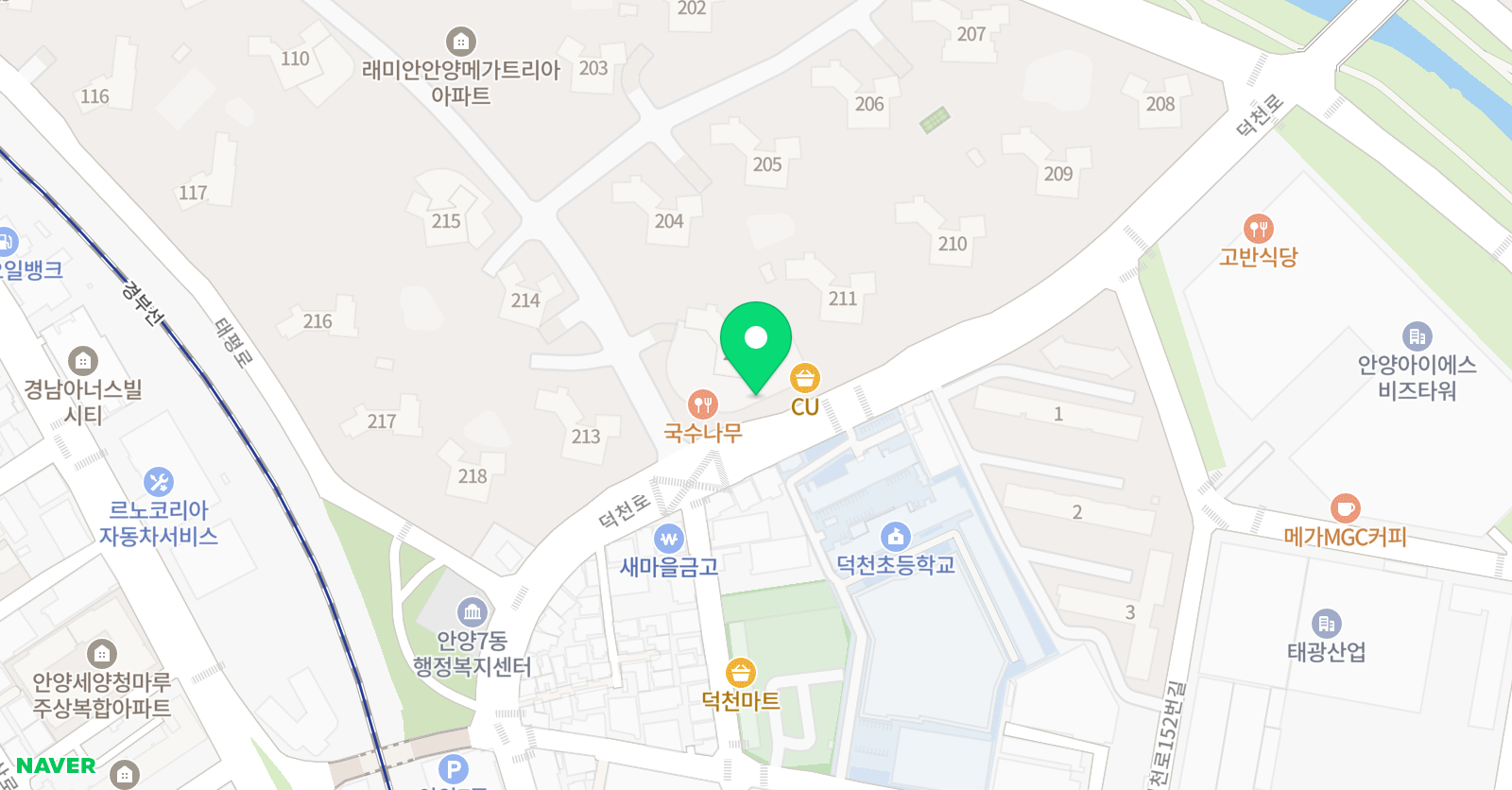 윤선생 우리집앞 영어교실 덕천 메가트리아 위치