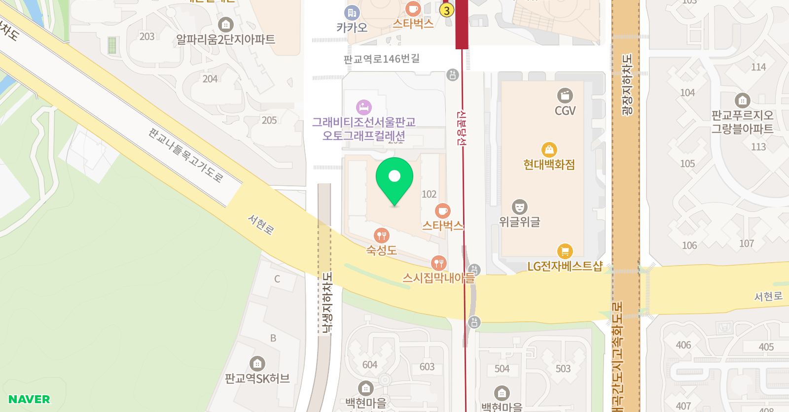 아트파이브 판교역캠퍼스 위치
