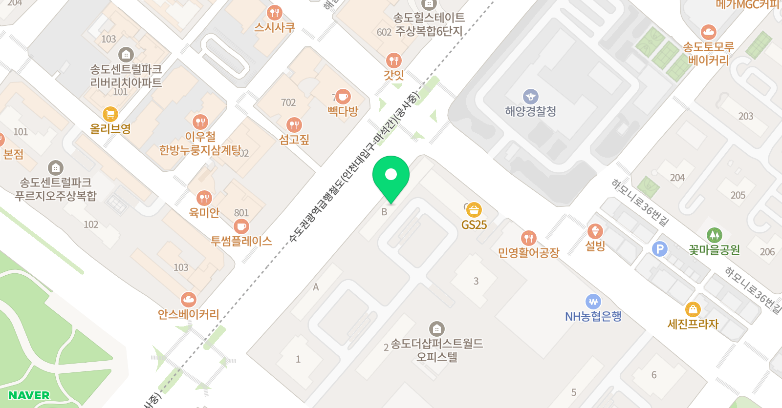 김지선 피아노 스튜디오 송도국제도시 위치