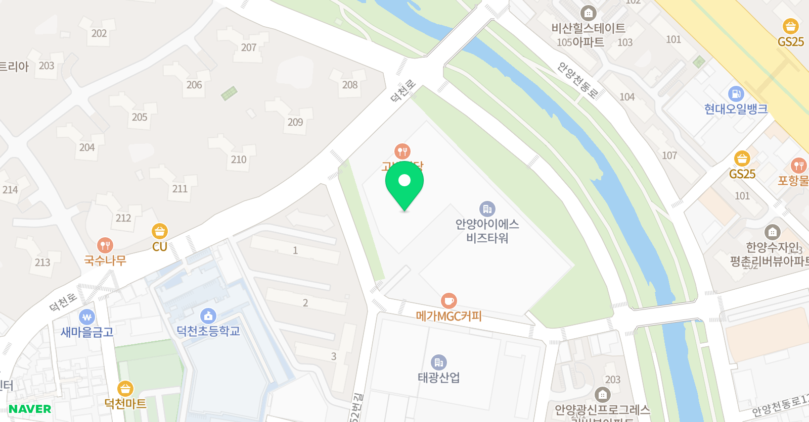아티아티 영어학원 안양점 위치