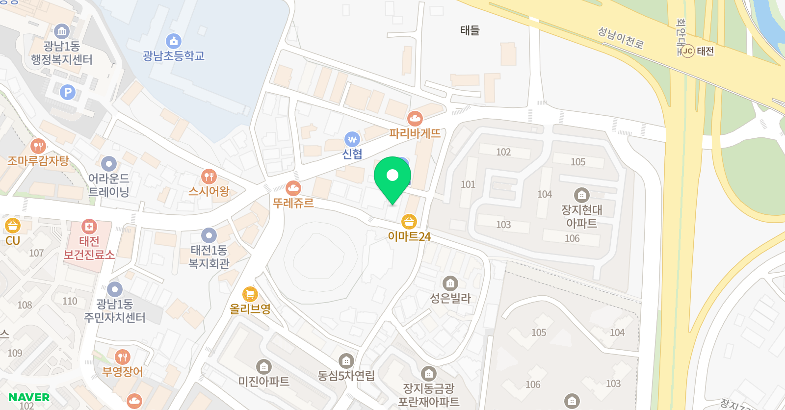 아소비 광남초센터 학원 위치
