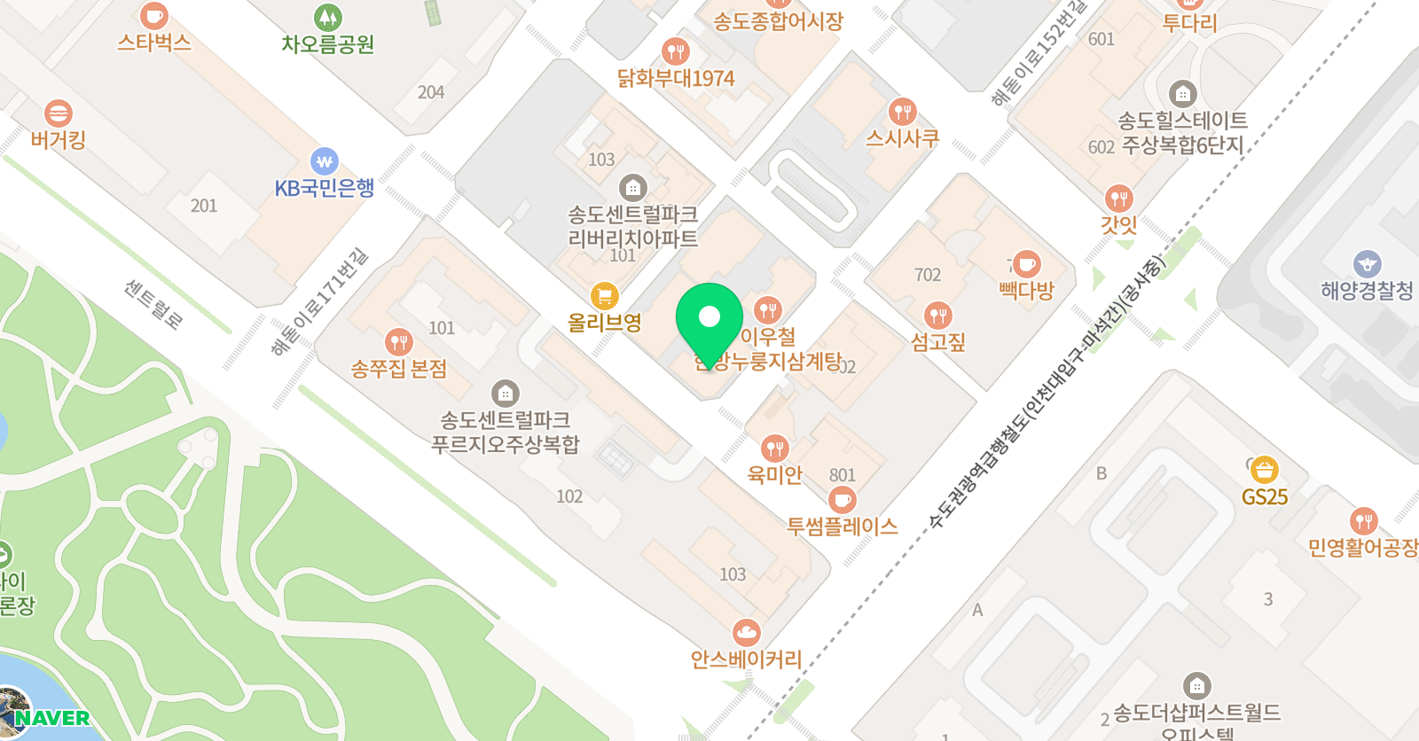 라이즈 어학원 송도캠퍼스 위치