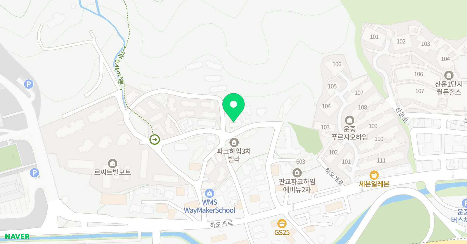 판교칼리지 어학원 위치