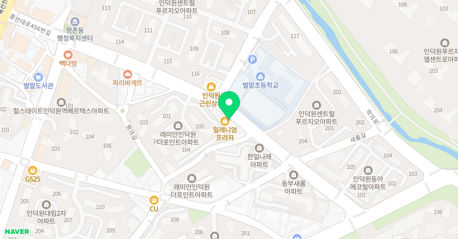 뮤아센 미술학원 평촌점 위치