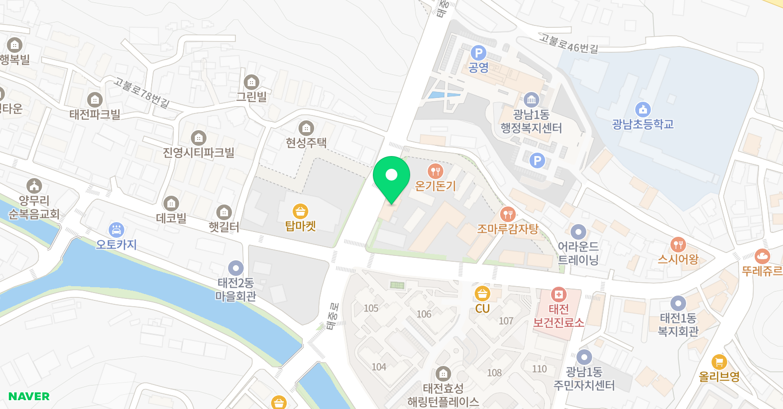 윌그로우 어학원 태전1국제캠퍼스 위치