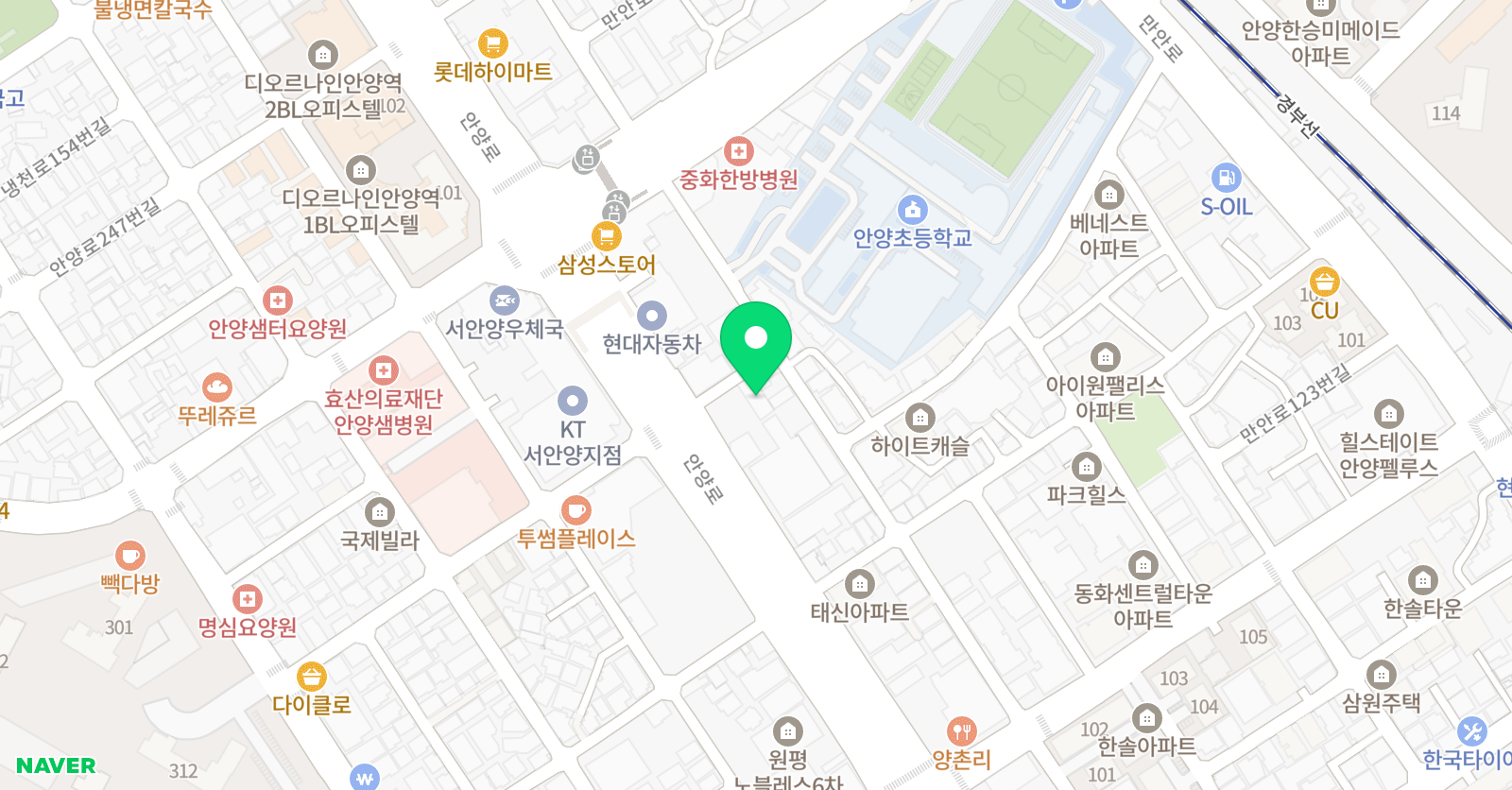 안양최강 학원 위치
