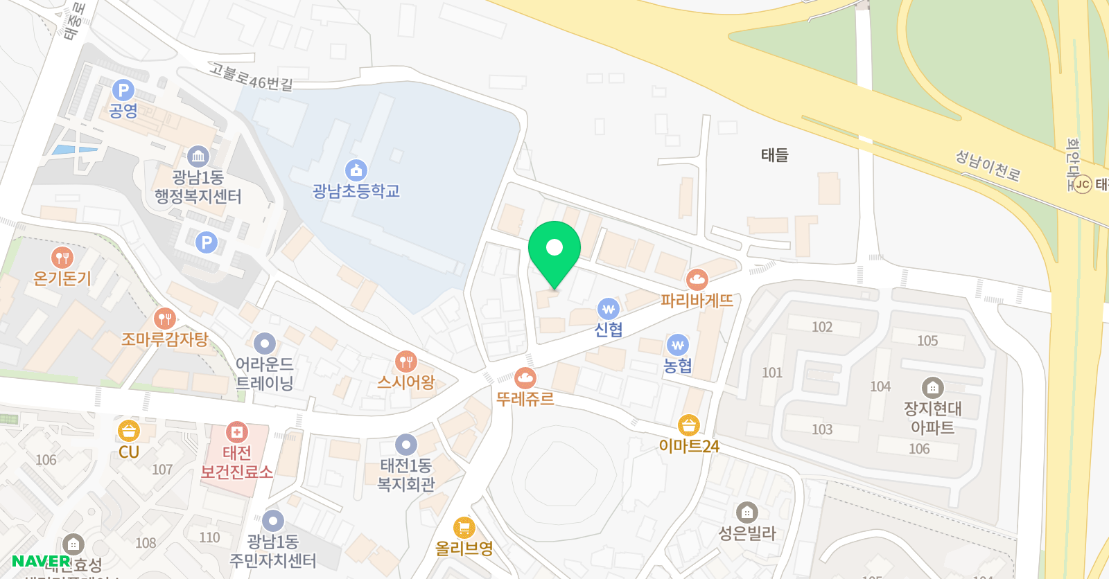 늘푸른 음악학원 위치