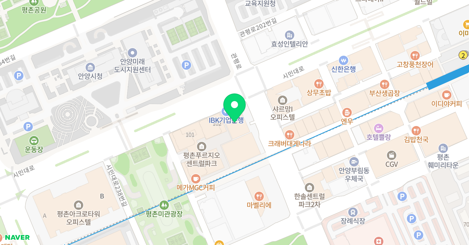 한우리독서토론논술 안양동안지부 위치